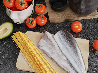 现代厨房餐具摆设