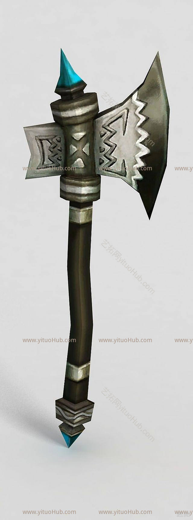 现代龙之谷斧头锤子武器模型