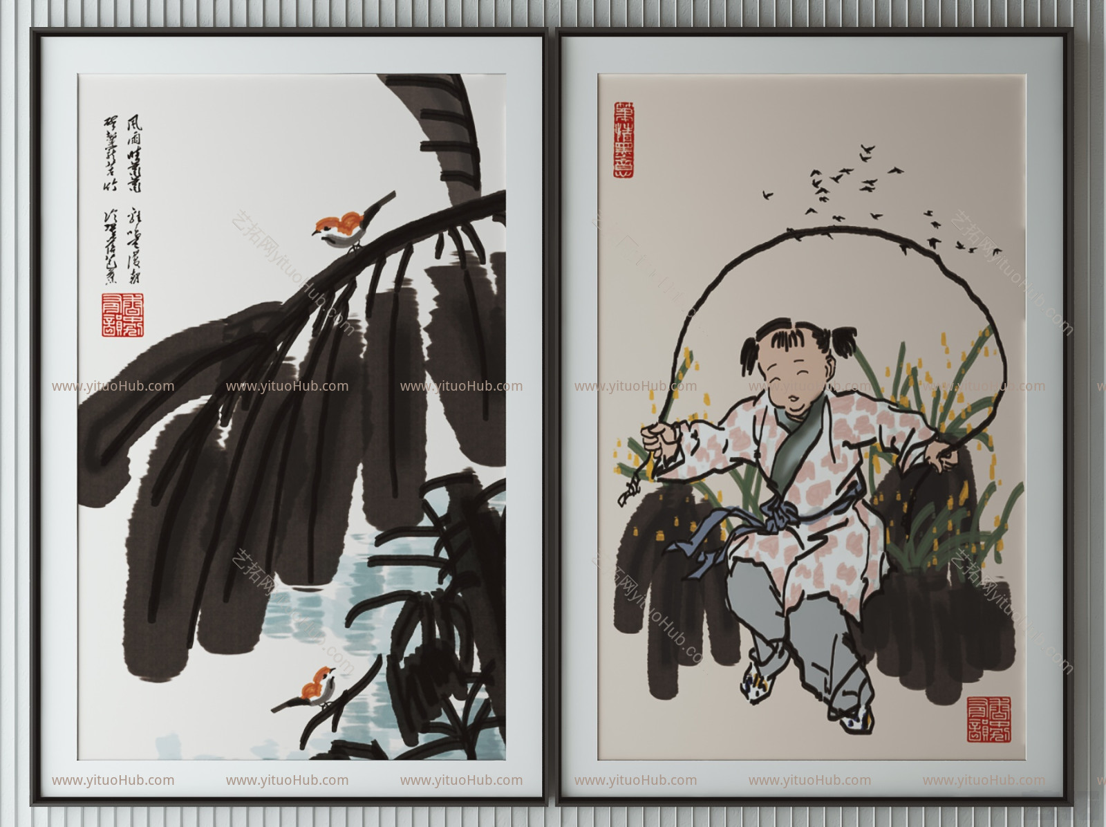 新中式装饰画 挂画 装饰挂画 艺术画 禅意挂画