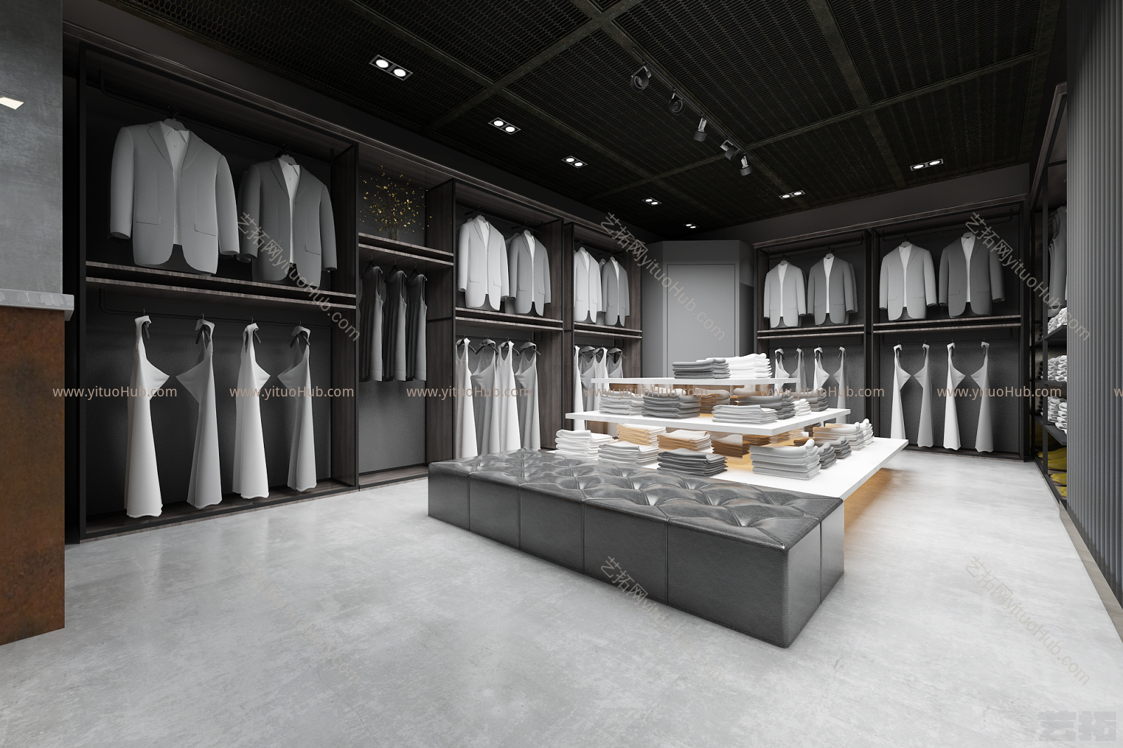 现代男装服装专卖店