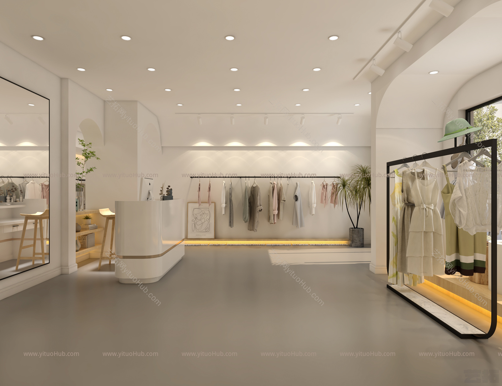 现代服装鞋店