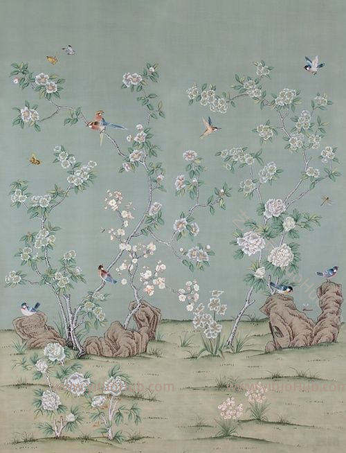 中式欧式花鸟壁纸贴图 (198)