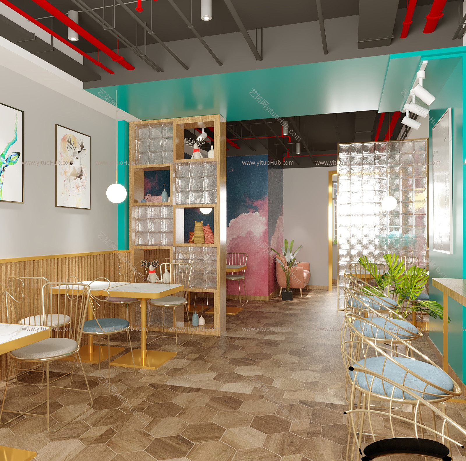 现代奶茶咖啡店