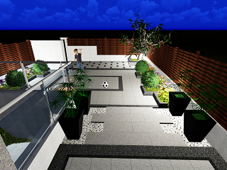 现代屋顶小花园