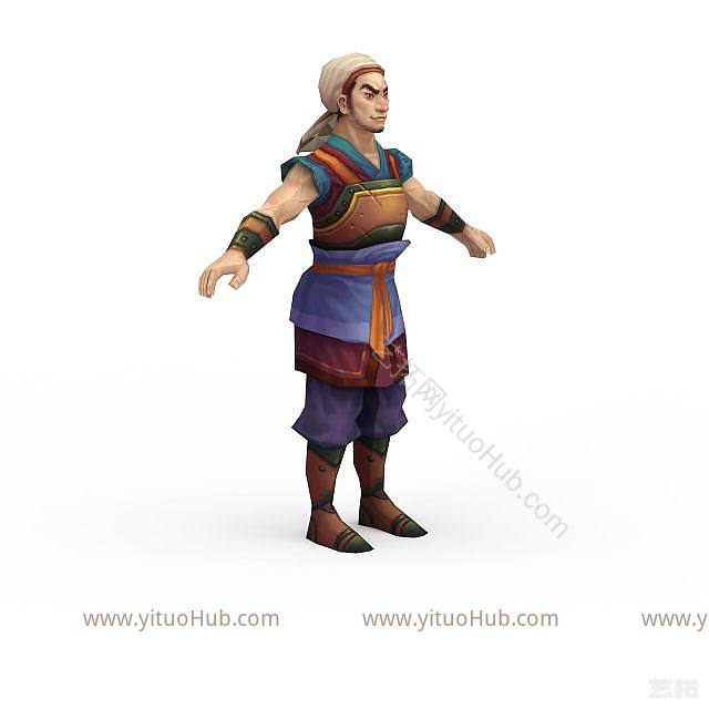 游戏角色古代士兵模型