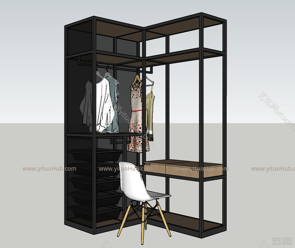 LOFT衣柜桌椅组合家具