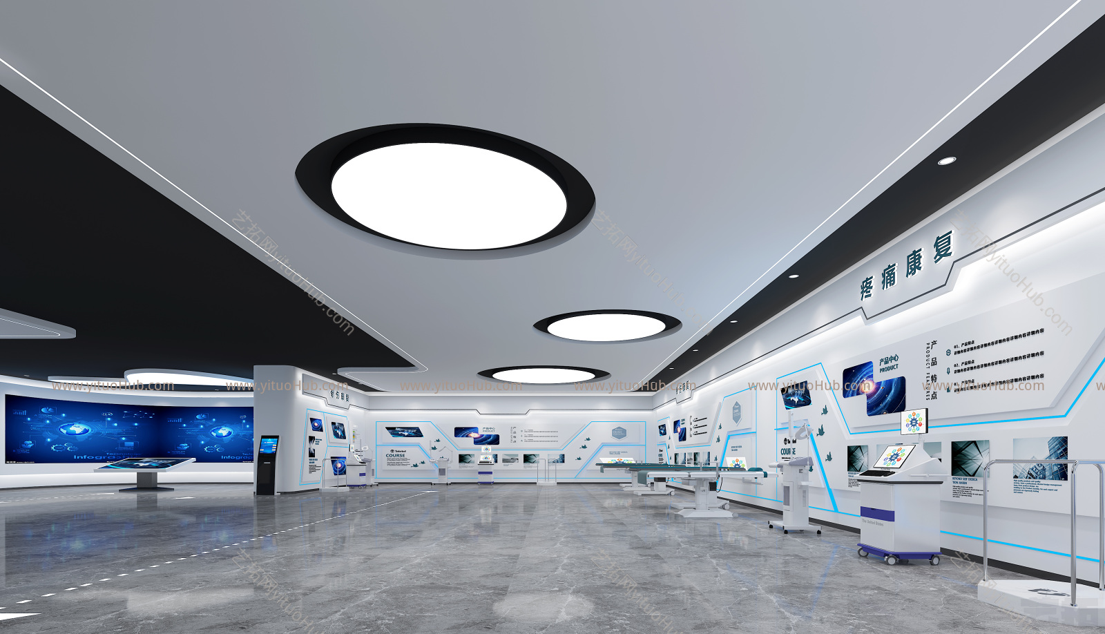 医院展厅医院医疗器械展厅医院康复训练展厅医院科技技术展厅,医院科技展厅。