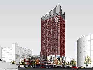 现代办公楼+底商