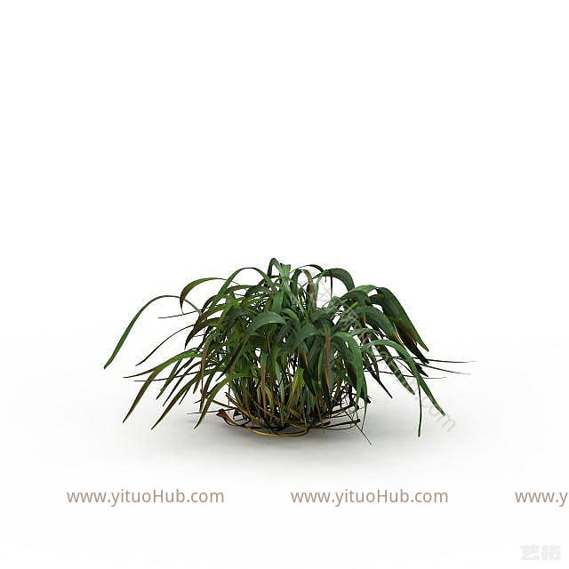 现代绿草模型
