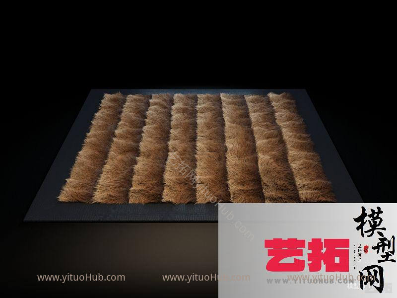 现代毛皮地毯