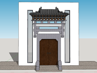 传统中式庭院徽派建筑大门门头下载相框 楼梯 镜子 家居物品 壁炉