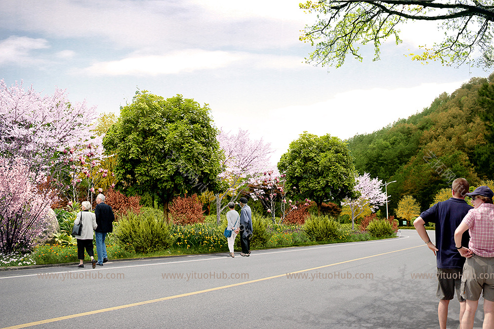公路绿地景观改造效果图 02