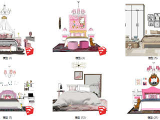 北欧女儿房 次卧 床具组合