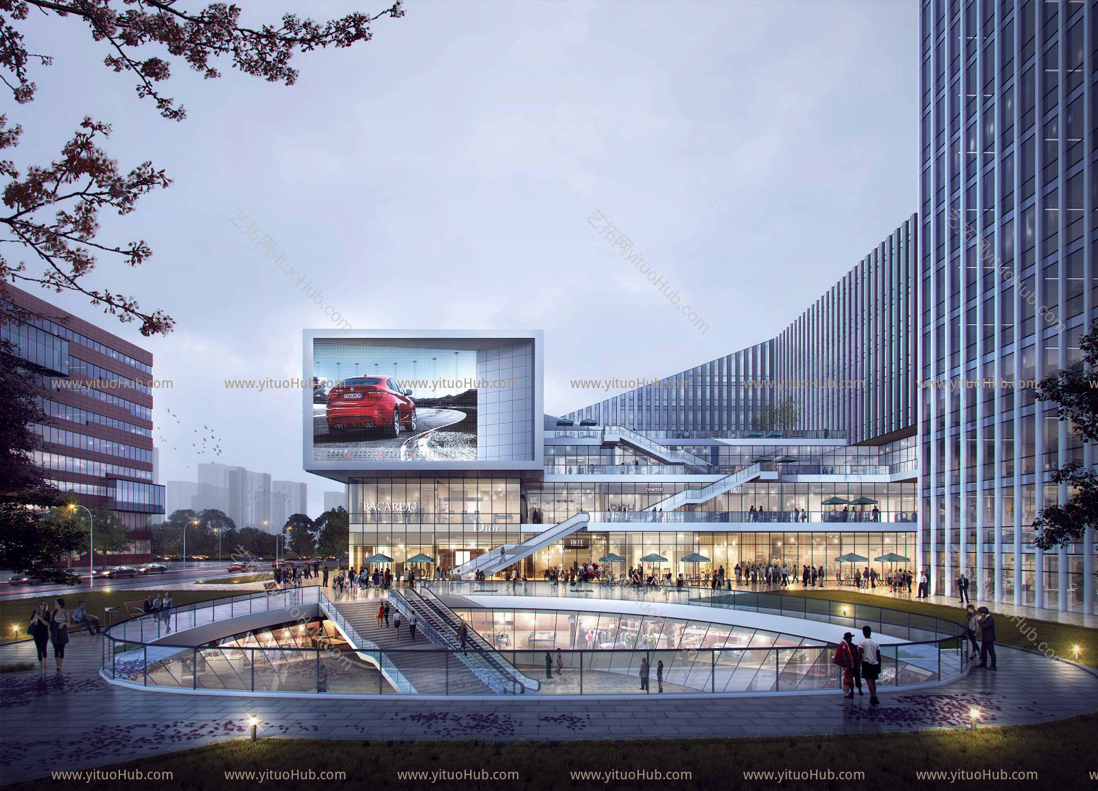 购物中心建筑效果图