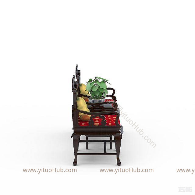 中式复古太岁椅模型