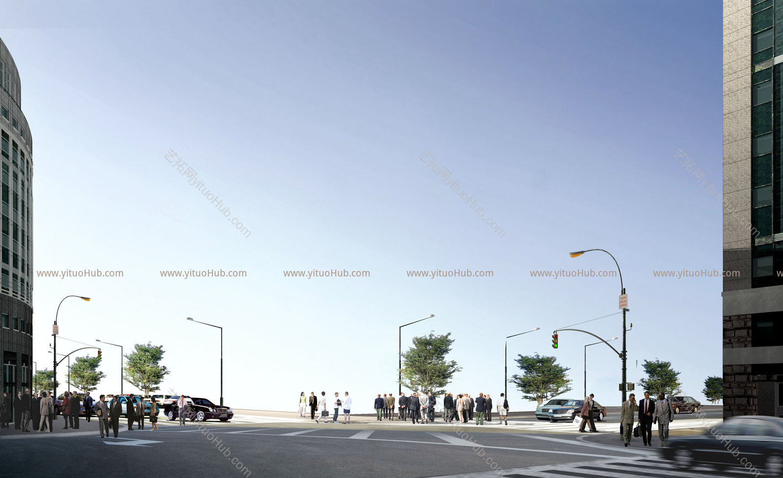 道路景观效果图