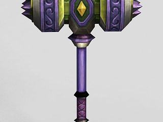 现代龙之谷武器斧头锤子模型