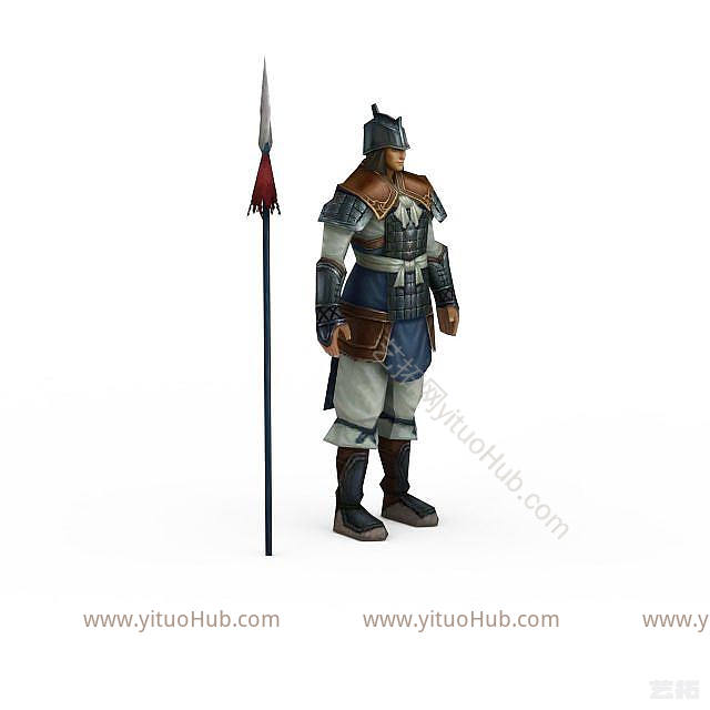 现代诛仙游戏人物士兵模型