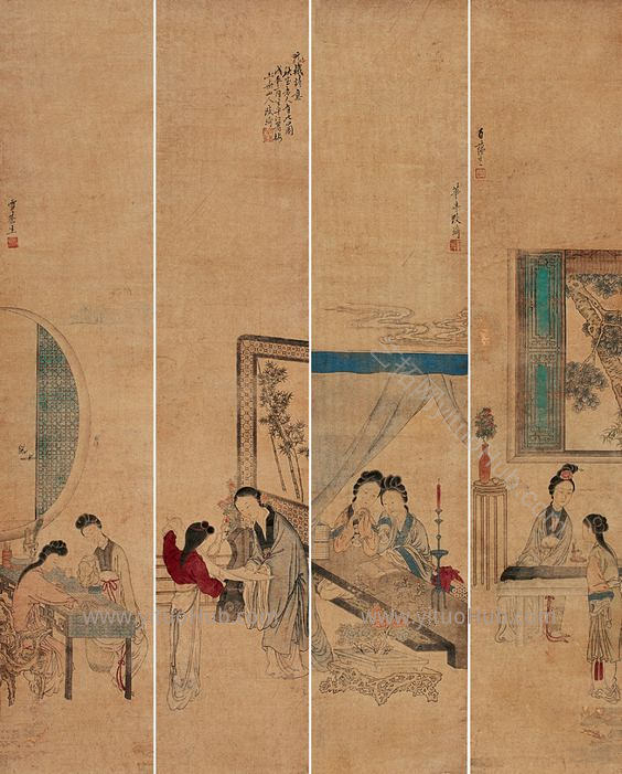 中式古典人物美女仕女图人物字画 (19)