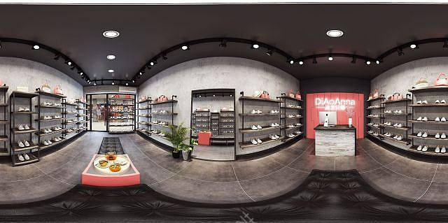 现代风格鞋店模型