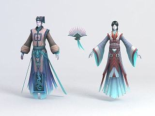 现代地府男女鬼灵模型
