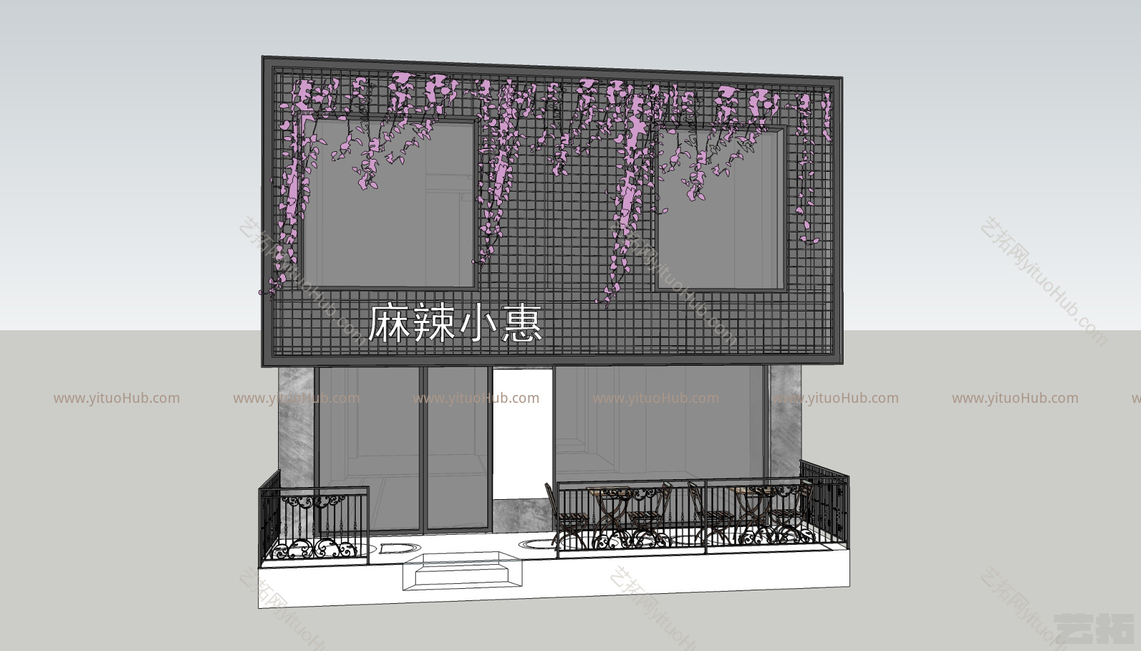 餐厅门头设计其他 室外 监视器 冰箱 电脑