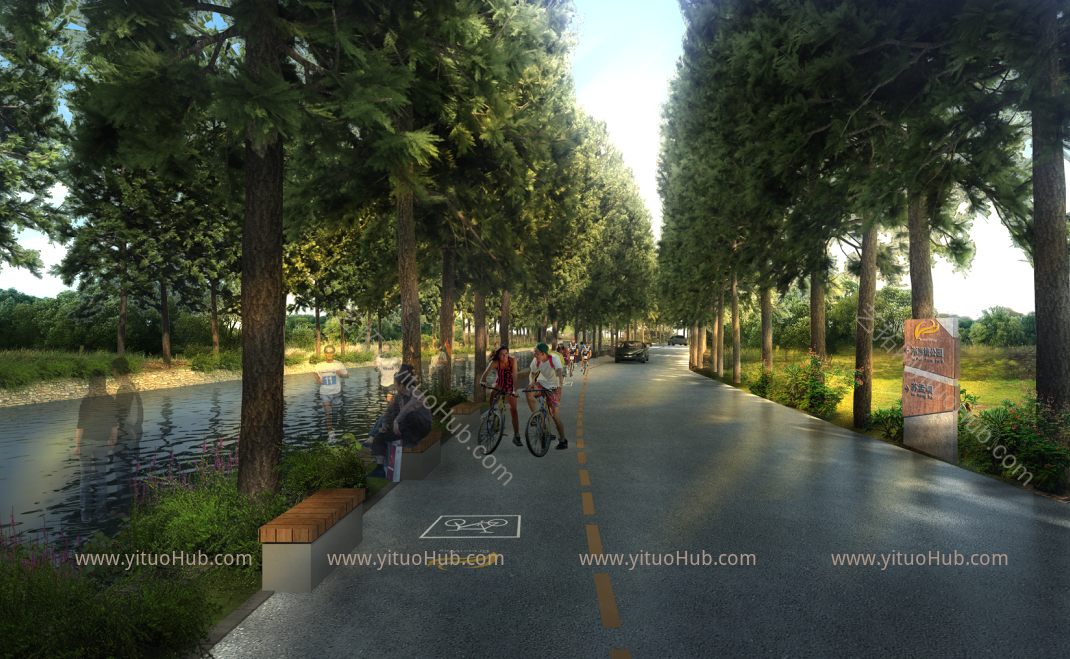 林下道路景观效果图