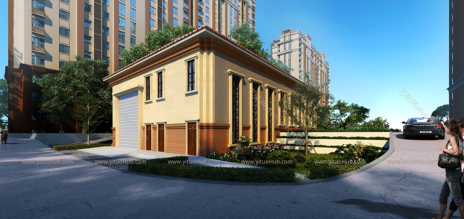 现代邯郸龙御湾小区建筑