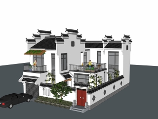 新中式徽派别墅民房改造