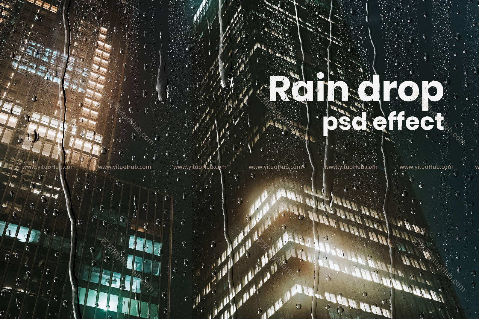 下雨水滴玻璃素材