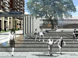 居住区入口景观效果图
