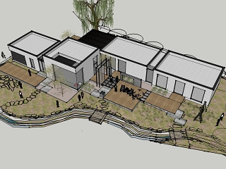 小型公共建筑展览厅茶室钞票 建筑 画 箱包 游乐场