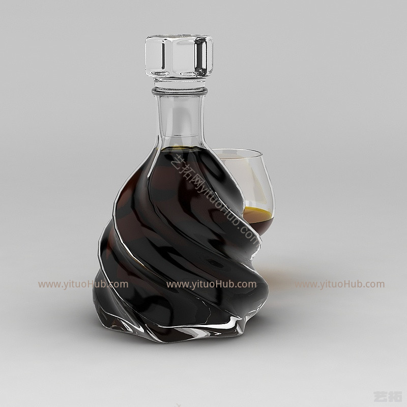 现代洋酒模型