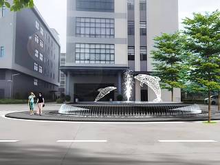 厂区办公楼水景