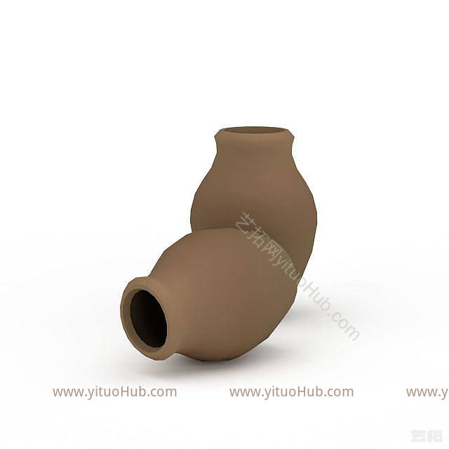 游戏场景道具罐子模型