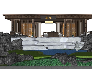 新中式亭子SU模型