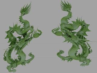 现代龙雕模型