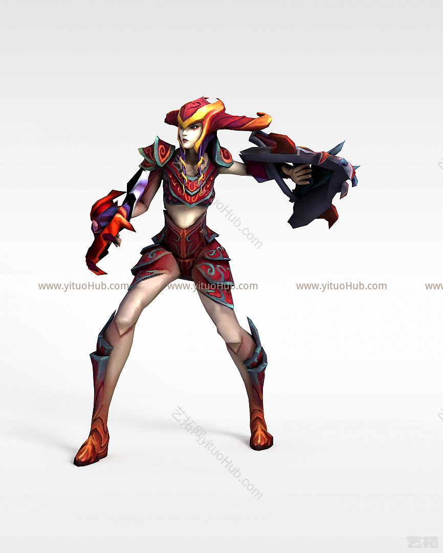 现代LOL希瓦娜龙血武姬模型