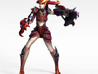 现代LOL希瓦娜龙血武姬模型