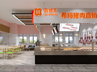 现代猪肉店面