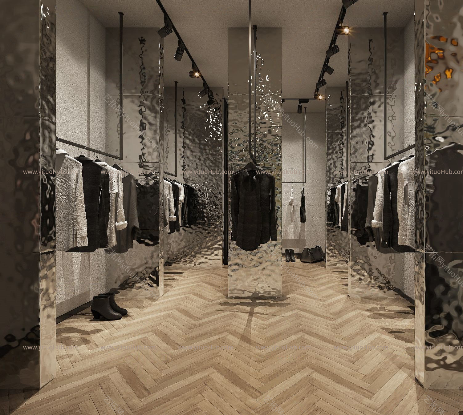 现代服装鞋店