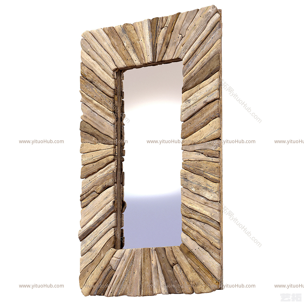 现代Driftwood mirror 镜子