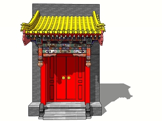 中式入户大门