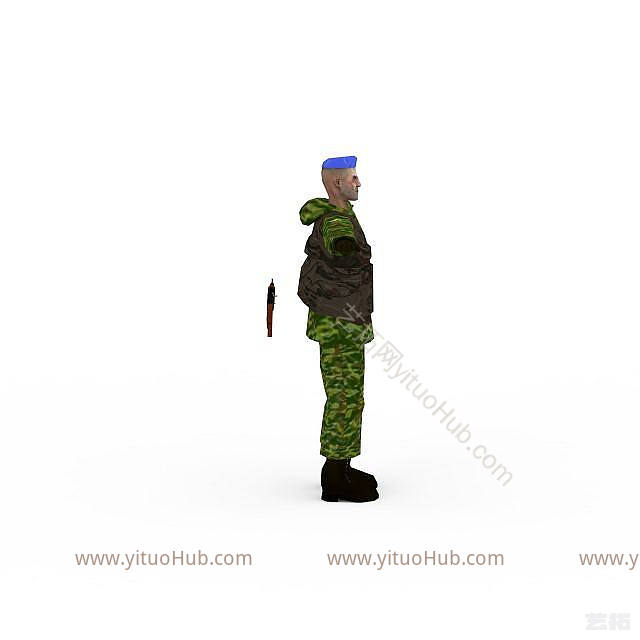 现代美国士兵模型