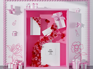 现代橱窗 美陈 节日装饰品  (1)