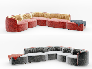 现代意大利 Natuzzi 转角沙发 