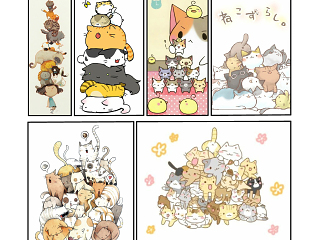 现代动物装饰画 挂画 插画邮票 演出 明信片 名片 纸牌