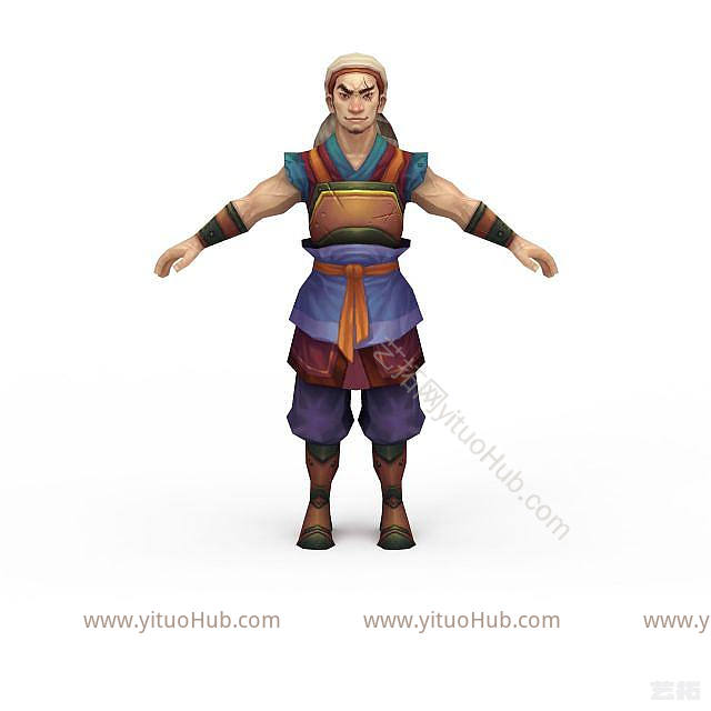 游戏角色古代士兵模型