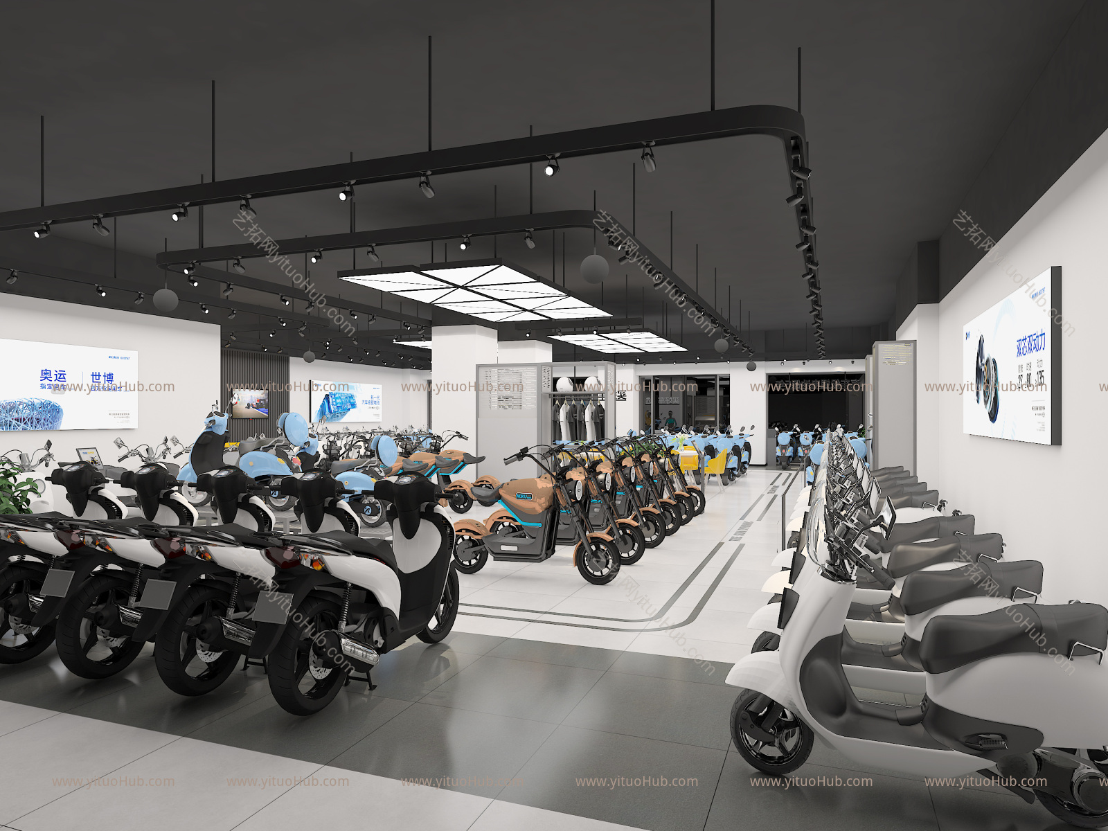 工业LOFT工业风电动车展厅