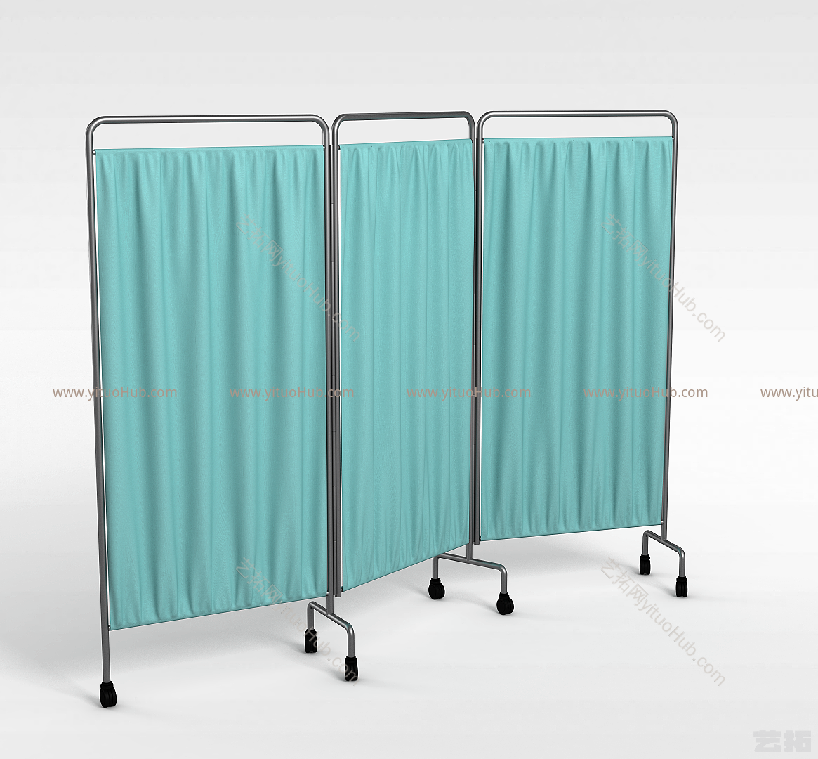 现代医用屏风模型
